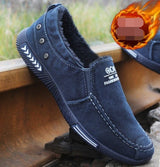 Summer new men's canvas shoes a pedal breathable lazy shoes men low to help the old Beijing cloth shoes spring casual shoes