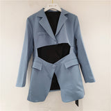 Irregular suit with waist