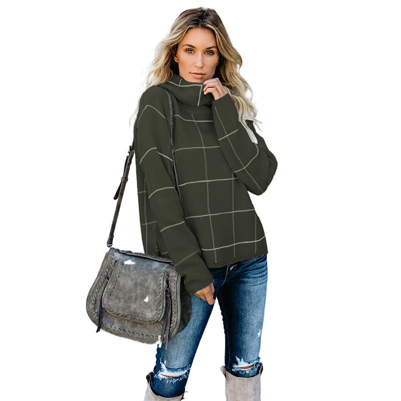 Plaid Street Knit Sweater