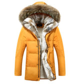 new down jacket men's long section Korean youth lovers men's winter large size coat thickening