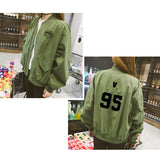 BTS Inspired Loose Fit Baseball Jacket with Zipper