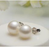 S925 Sterling Silver Needle Natural Freshwater Pearl Ear Studs