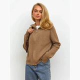 Women's Stripe Knitwear Coat - Europe America Casual Loose Fit Cardigan (S-XXXL)