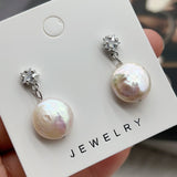 Classic Double Bead Baroque Stud Earrings