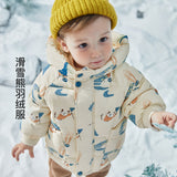 Children's Winter Duck Down Jacket with Cartoon Design