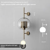 Living Room Wall Lamp Retro Creative Corridor Aisle Glass Ball Wall Lamp