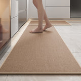 Linen Kitchen Floor Mat Non-slip Twill Kitchen Carpet