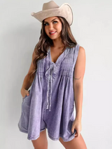 Denim Sleeveless Jumpsuit