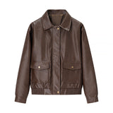 Retro Old Money Style Coat Motorcycle Clothing Jacket