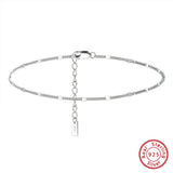 S925 Sterling Silver Anklet 12mm Spacer
