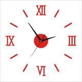 Creative acrylic mirror wall clock DIY stereo hanging