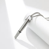 Breathing Resistance Whistle Necklace Round Tube Built-in Cotton Core