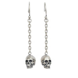 S925 Sterling Silver Skull Eardrops