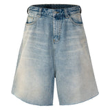 Men's Retro Loose Fitting Denim Shorts for Summer