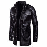 Men's Fashion Long Jacket with Four Pockets (B036)