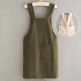 Canvas Breathable Cotton Linen Apron Household Kitchen Antifouling Wear-resistant