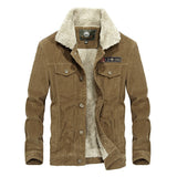 Men's Corduroy Jacket with Fleece Lining (Plus Size)