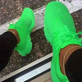 New Thick-soled Fly-woven Mesh Large Size Outdoor Breathable Sneakers