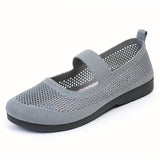 Breathable Woven Women's Casual Shoes - Lightweight Hollow Out Summer Mom Shoes with Soft PVC Sole (Black/Gray/Cyan/Apricot, Sizes 35-41)