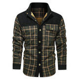 2022 Men's Plus Size Thick Corduroy Plaid Jacket