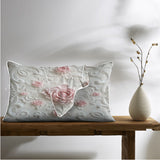 2pcs Rose Palace Style Bedroom Satin Print Soft And Skin Friendly Pillowcase