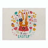 Home Cartoon Rabbit Kitchen Insulation Coaster Anti-scalding Cotton And Linen Western Placemat