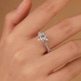 S925 Sterling Silver Moissanite Ring