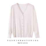 Women's Slim-fit SpringAutumn Plus-size Knitted Cardigan