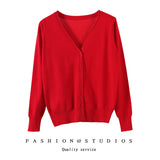 Women's Slim-fit SpringAutumn Plus-size Knitted Cardigan