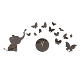 3D Acrylic Creative Mirror Wall Sticker Clock