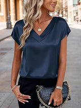 Women's Business V-Neck Casual Pullover Top