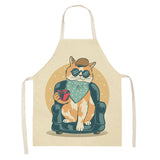 Explosive Animal Animation Multifunctional Kitchen Apron Cotton And Linen Apron