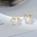 Women's S925 Silver Natural Pearl Earrings