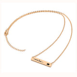 Titanium Steel Long Bar Necklace for Mother's Day Gift
