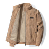 Men's Thickened Corduroy Winter Coat - Large Size