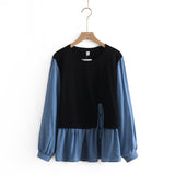 Large Women's Loose Slim Long Sleeve T-Shirt
