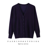 Women's Slim-fit SpringAutumn Plus-size Knitted Cardigan
