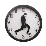 Walking Comedian Funny Wall Clock