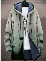Hooded Cardigan Men's Plus Velvet Thickening Size Clothing