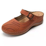 Women's Large Wedge Heel Vintage Scrub Air Breathable Sandals