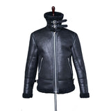 Vintage Motorcycle Leather Jacket with Shearling Lining