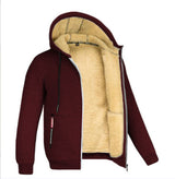 Lamb Fleece Thickened Sports Casual Thickened Hooded Jacket