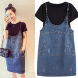 Chic Plus Size Denim Dress Set for Spring/Summer