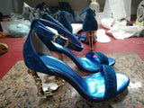 2020 New Metal Letter High Heel Sandals for Women