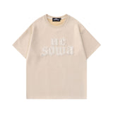 Loose Flame Portrait Print Short Sleeve T-Shirt