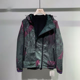 MCC HOMME Stylish 3D Printed Hooded Jacket for Men
