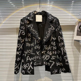 Heavy Industry Shiny Long-sleeved Suit Blazer