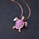 Fashion Turtle Simple Necklace Stud Earrings Set