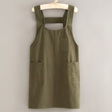 Canvas Breathable Cotton Linen Apron Household Kitchen Antifouling Wear-resistant