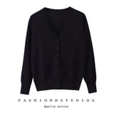 Women's Slim-fit SpringAutumn Plus-size Knitted Cardigan